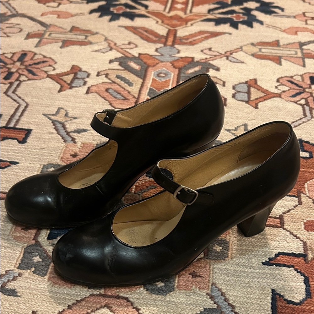 Vintage 90s Comme des Garcons Black Mary Jane Heels Made in Japan - Picture 3 of 7